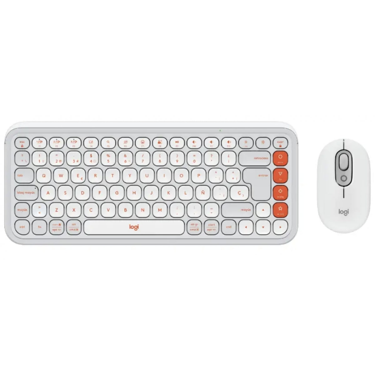 Kit Teclado Y Mouse Logitech Pop Icon Español Blanco