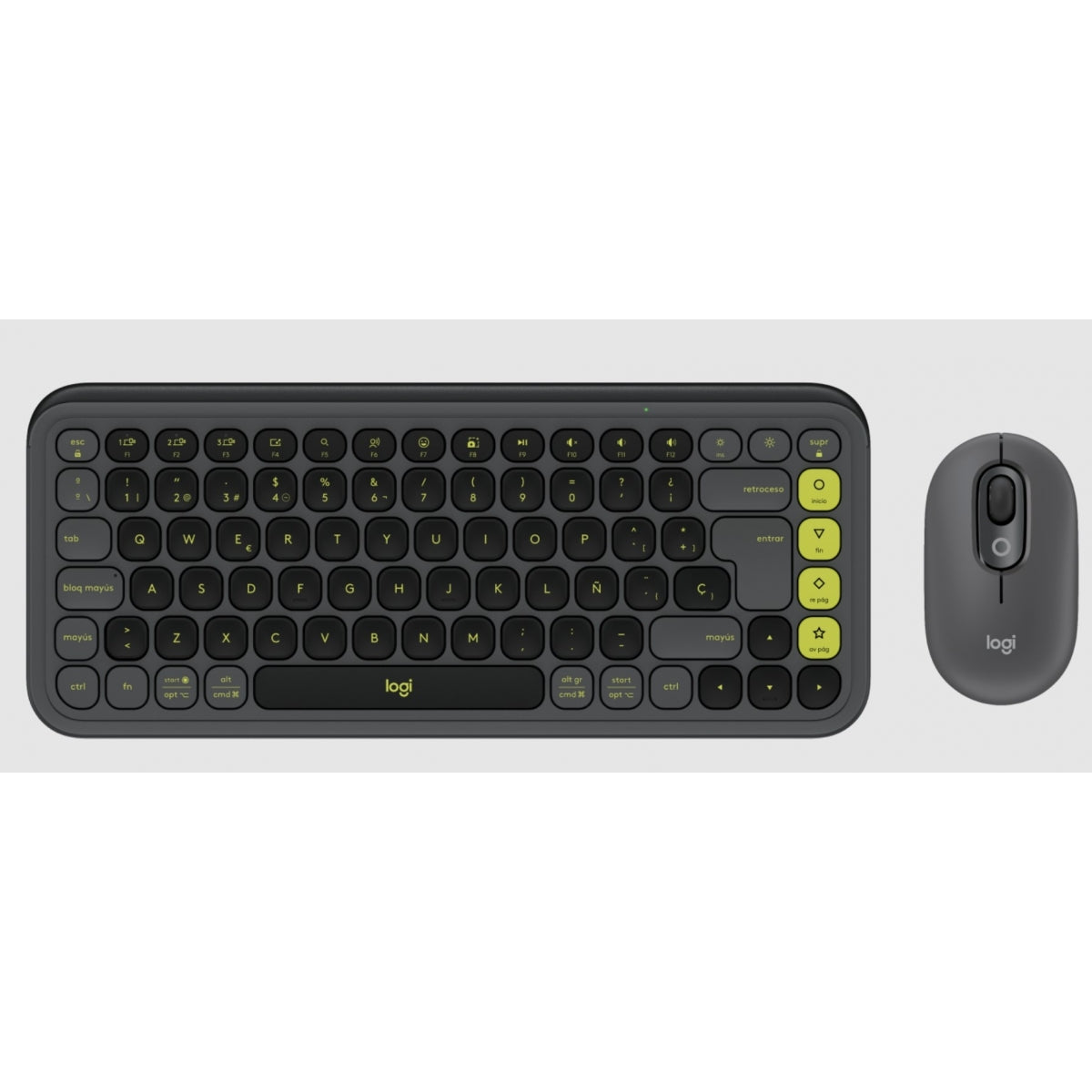 Kit Teclado Y Mouse Logitech Pop Icon Español Grafito