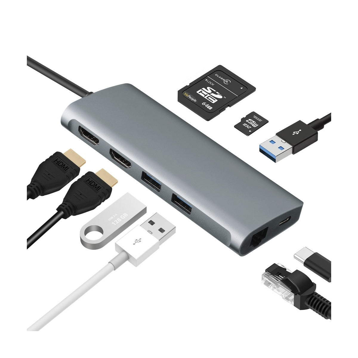 Adesso 9-in-1 USB-C Multi-Port Docking Station