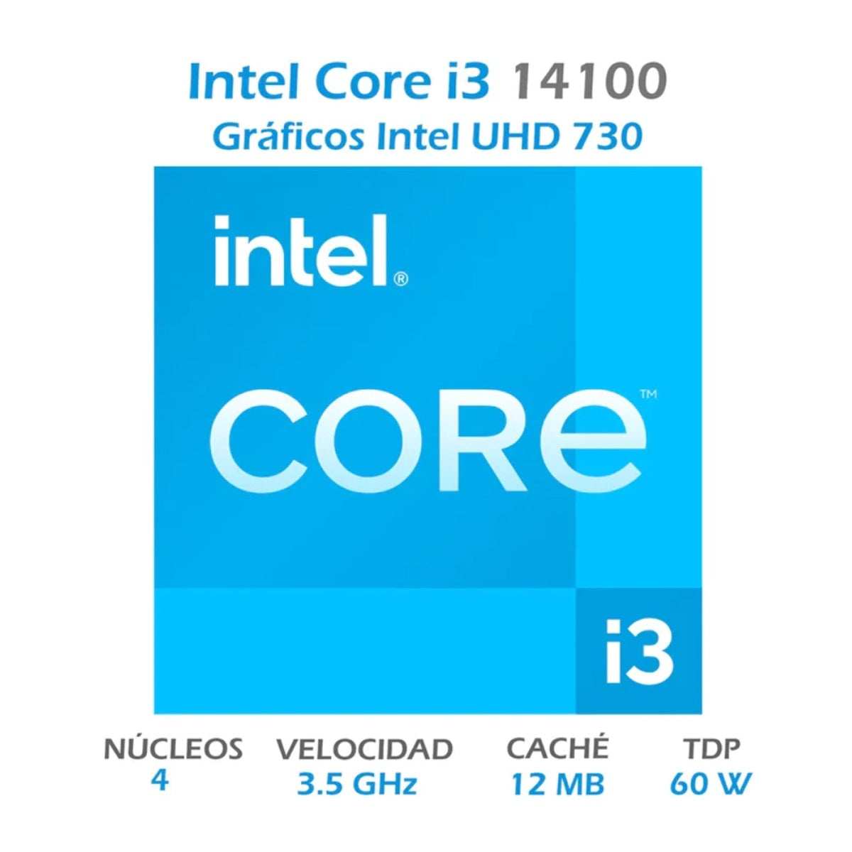 Procesador Intel Core i3-14100 (14th Gen) Quad-core