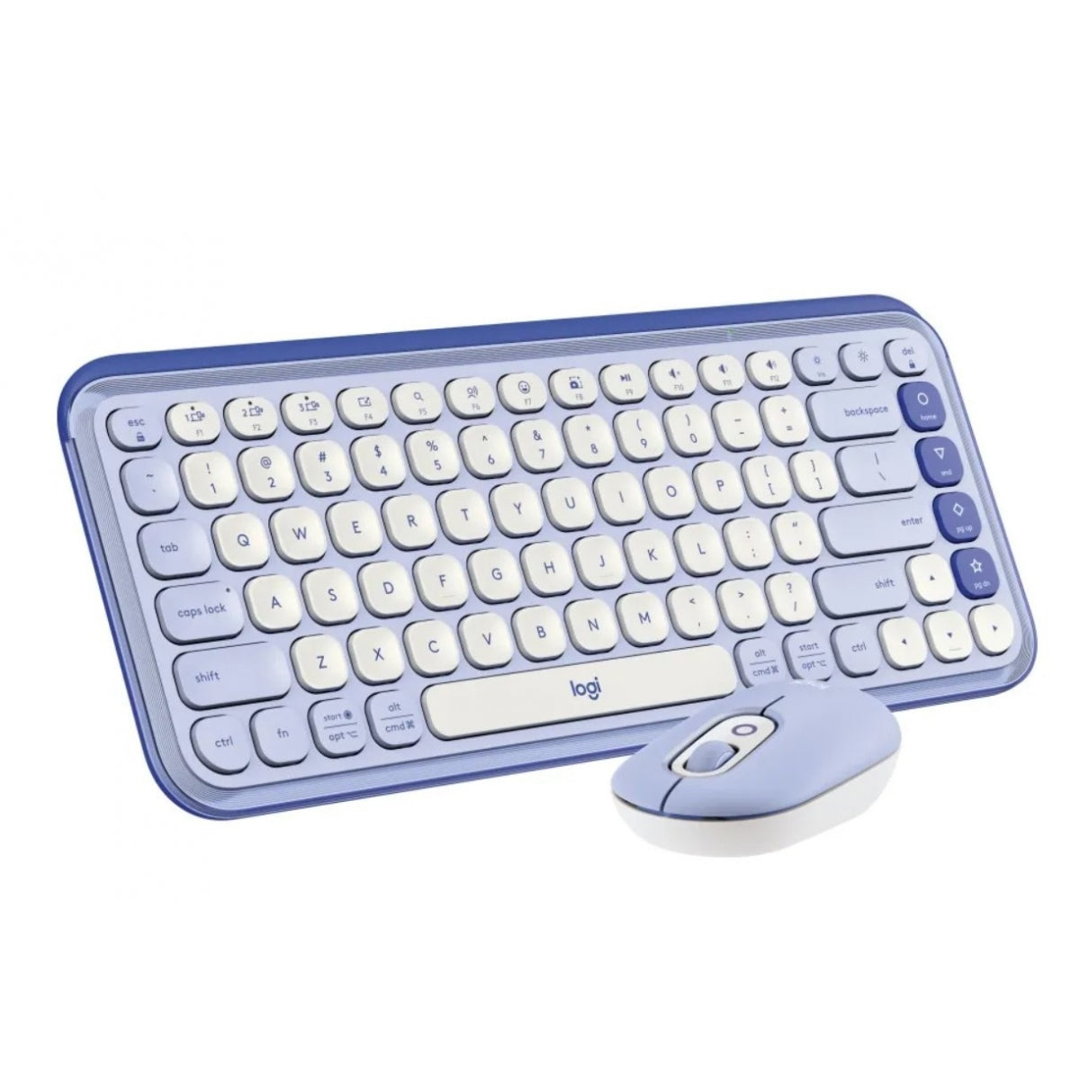 Kit Teclado Y Mouse Logitech Pop Icon Español Lila