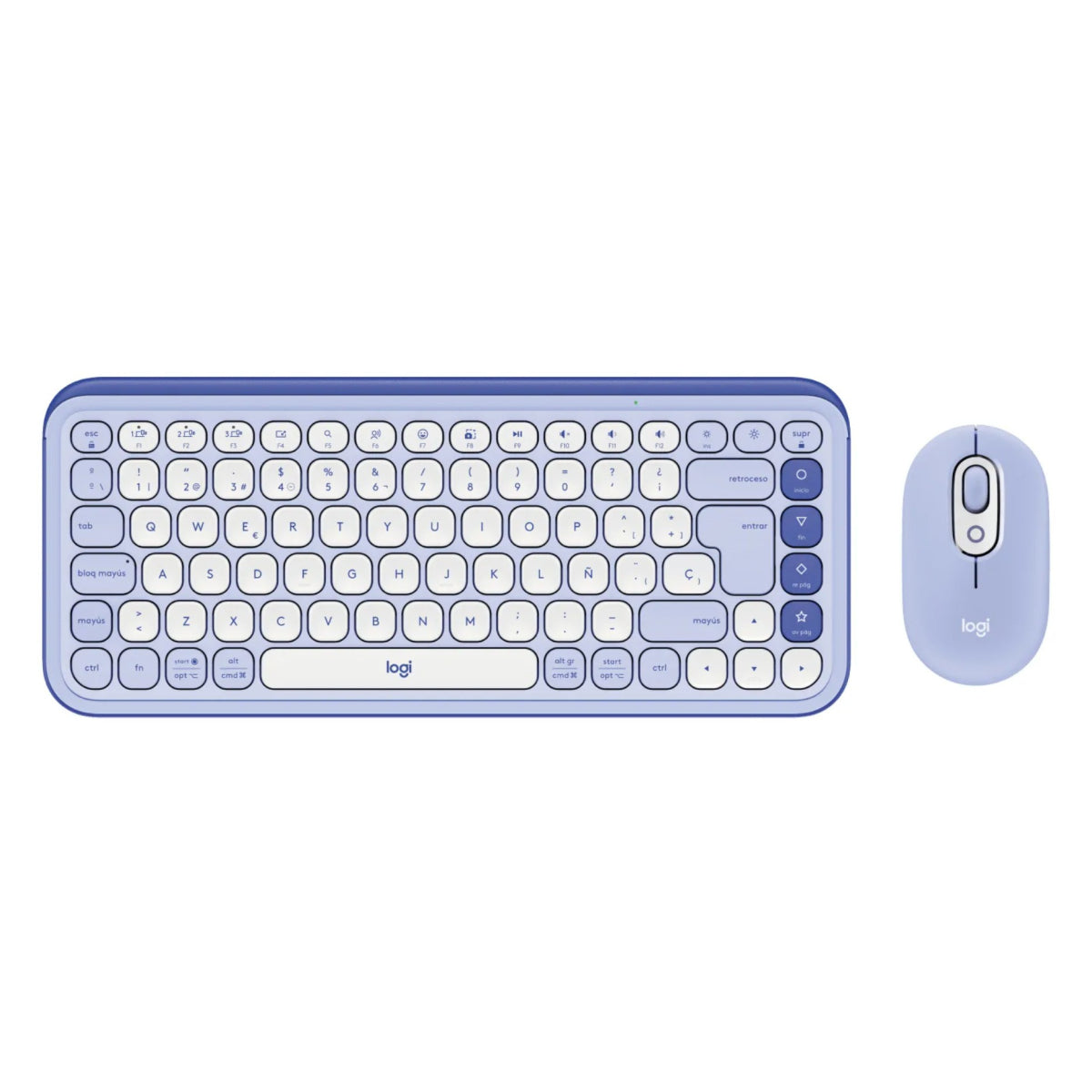 Kit Teclado Y Mouse Logitech Pop Icon Español Lila