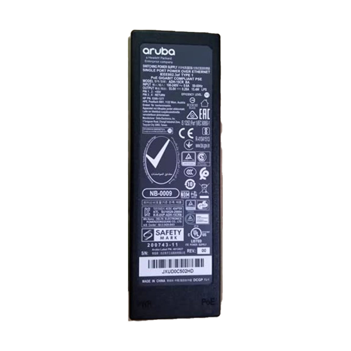 Inyector Aruba Instant On 802.3af POE 15,40w