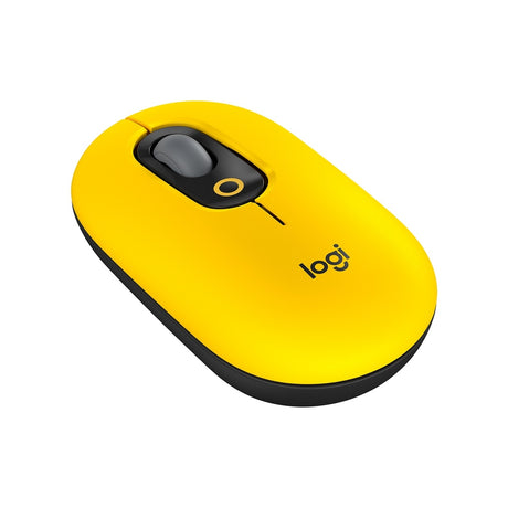 Logitech POP Mouse w/emoji -Yellow-Optical-Bluetooth