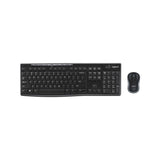 Kit Teclado Y Mouse Inalámbrico Logitech Mk270 Español Negro