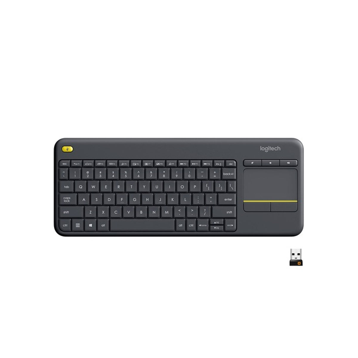 Teclado Inalámbrico Logitech K400 Plus Qwerty Ingles Negro