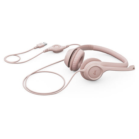 Audifonos Logitech H390 USB Computer Headset Stereo Rosa