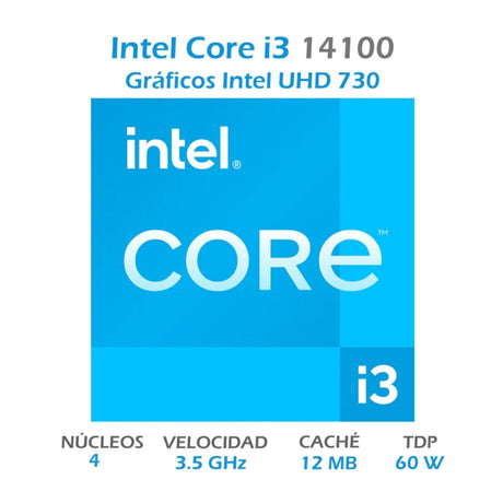 Procesador Intel Core i3-14100 (14th Gen) Quad-core