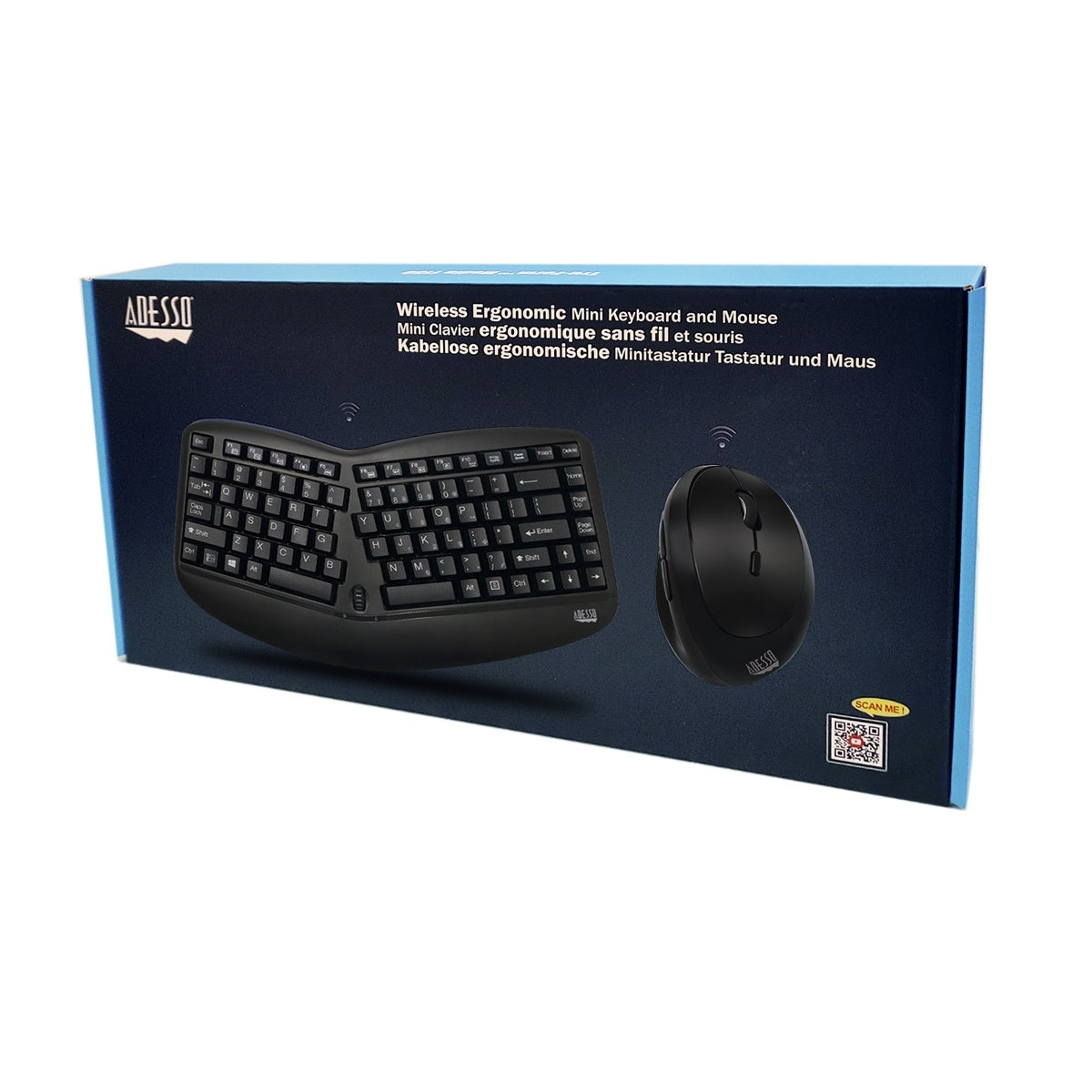 Teclado y Mouse Adesso Tru-Form Ergo Mini- English (US)