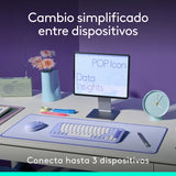 Kit Teclado Y Mouse Logitech Pop Icon Español Lila