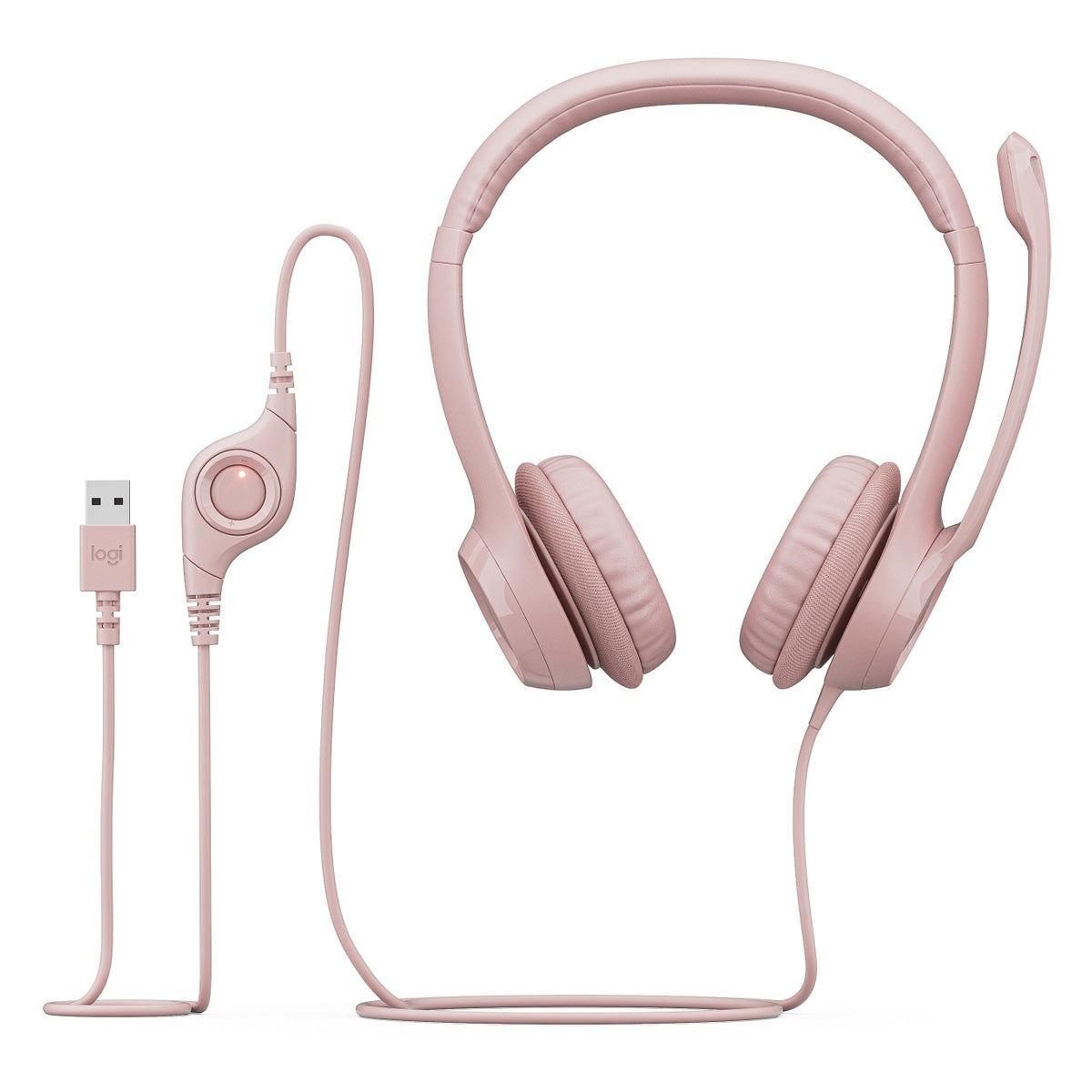 Audifonos Logitech H390 USB Computer Headset Stereo Rosa