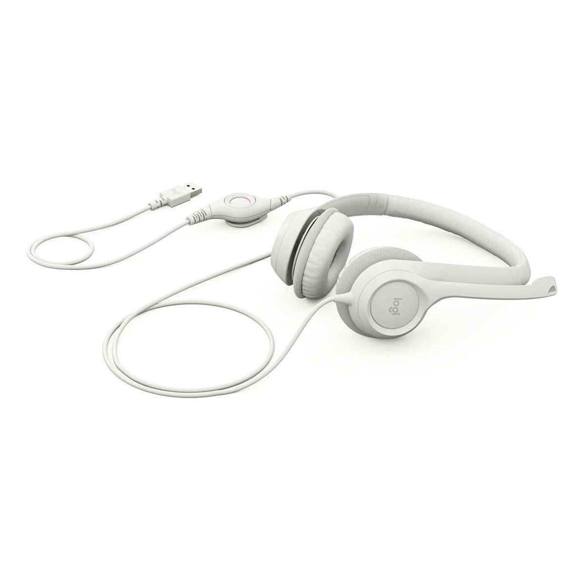 Audifonos Logitech H390 USB Computer Headset Stereo Blanco