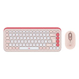 Kit Teclado Y Mouse Logitech Pop Icon Español Rosa