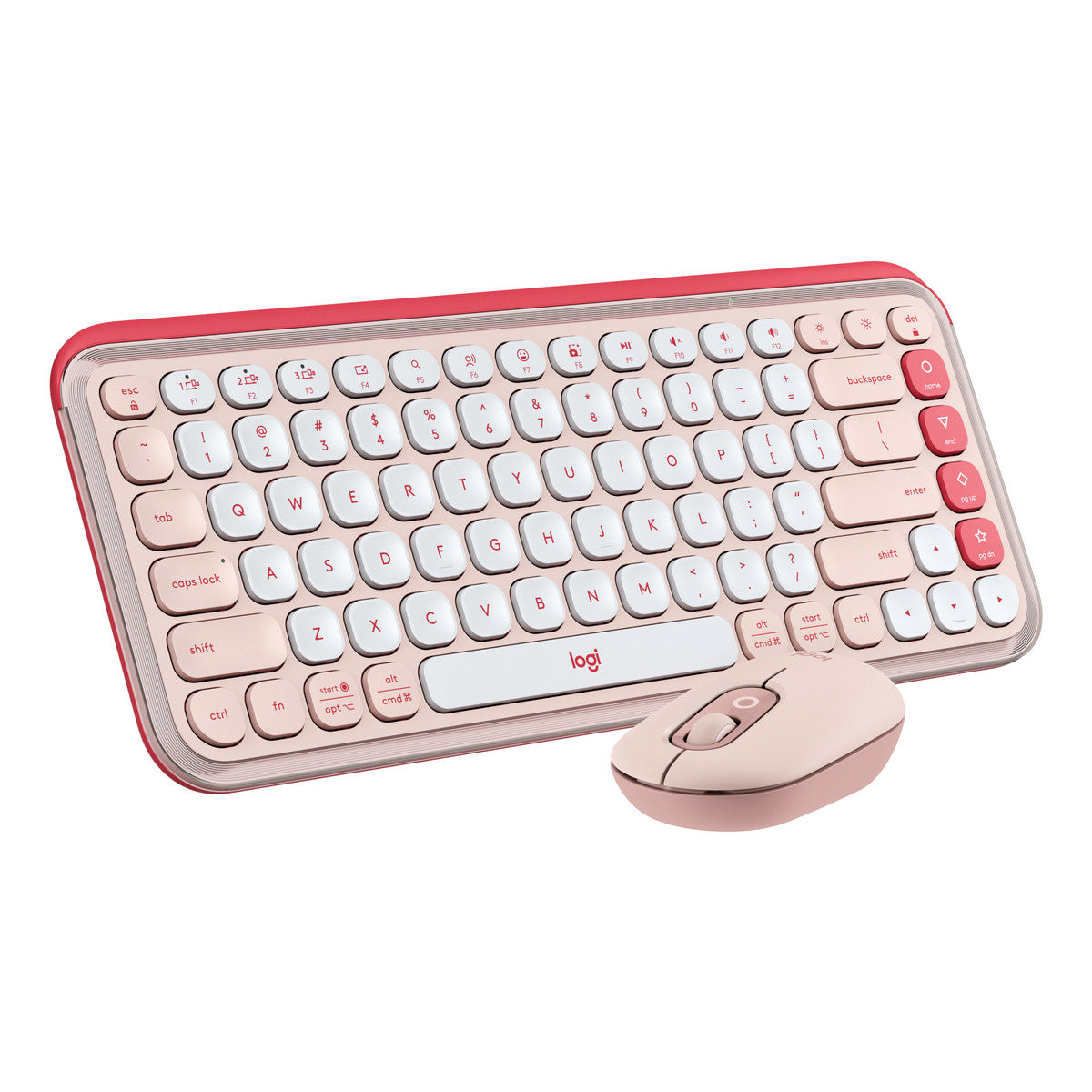 Kit Teclado Y Mouse Logitech Pop Icon Español Rosa