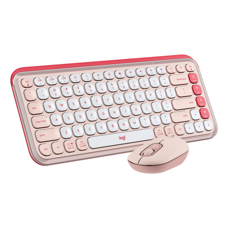 Kit Teclado Y Mouse Logitech Pop Icon Español Rosa