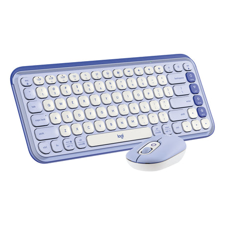 Kit Teclado Y Mouse Logitech Pop Icon Español Lila