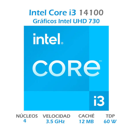 Procesador Intel Core i3-14100 (14th Gen) Quad-core