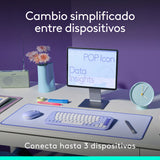 Kit Teclado Y Mouse Logitech Pop Icon Español Lila