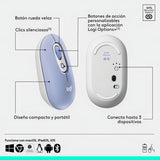 Kit Teclado Y Mouse Logitech Pop Icon Español Lila