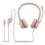 Audifonos Logitech H390 USB Computer Headset Stereo Rosa