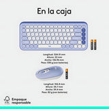 Kit Teclado Y Mouse Logitech Pop Icon Español Lila