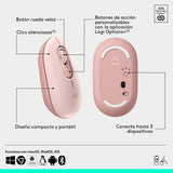 Kit Teclado Y Mouse Logitech Pop Icon Español Rosa